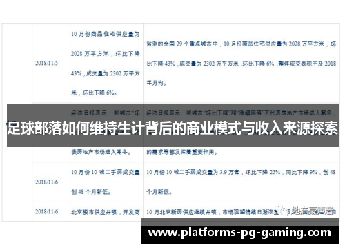 足球部落如何维持生计背后的商业模式与收入来源探索